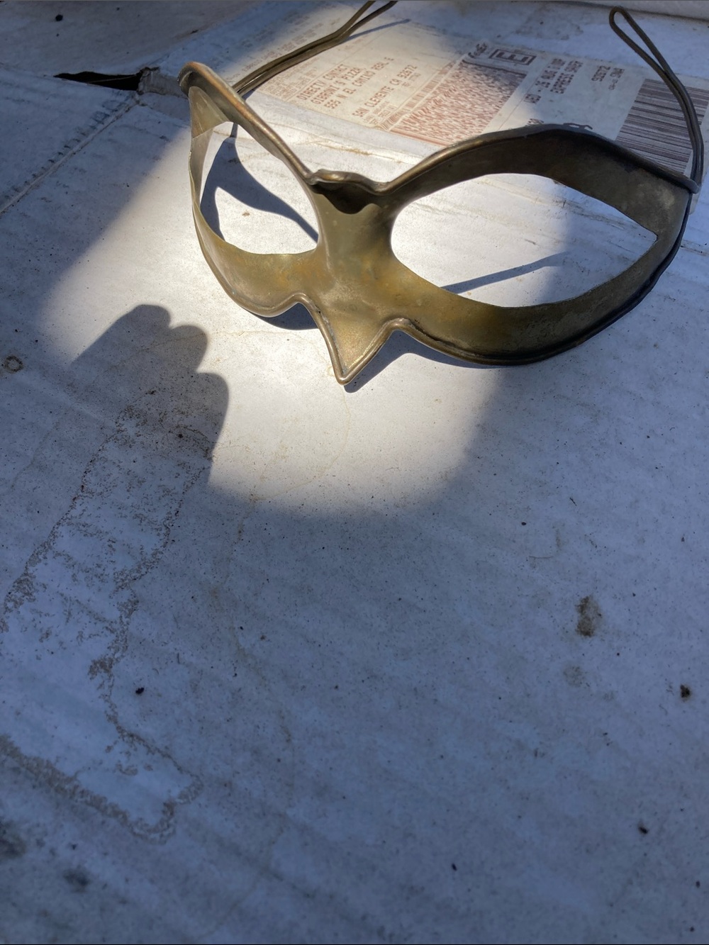 Metal masquerade mask handcrafted